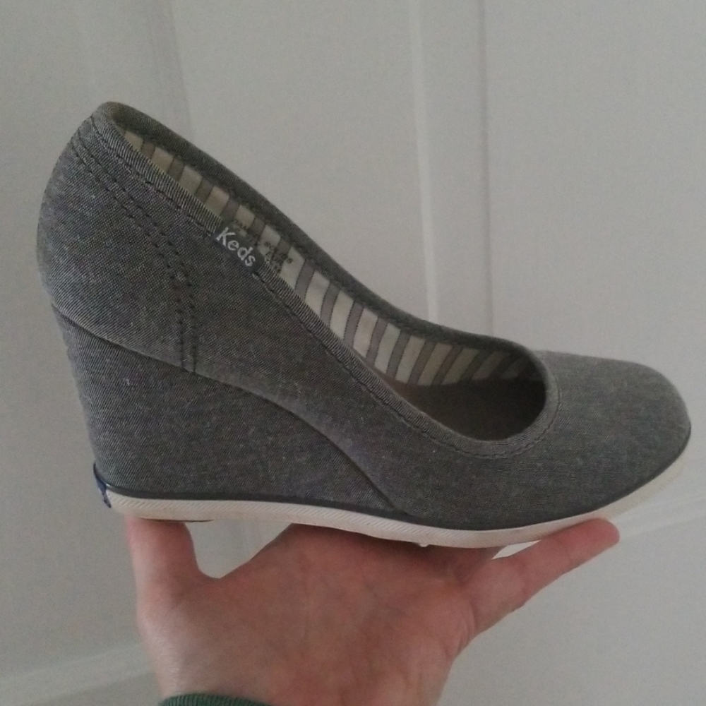 Keds wedge grey shoes